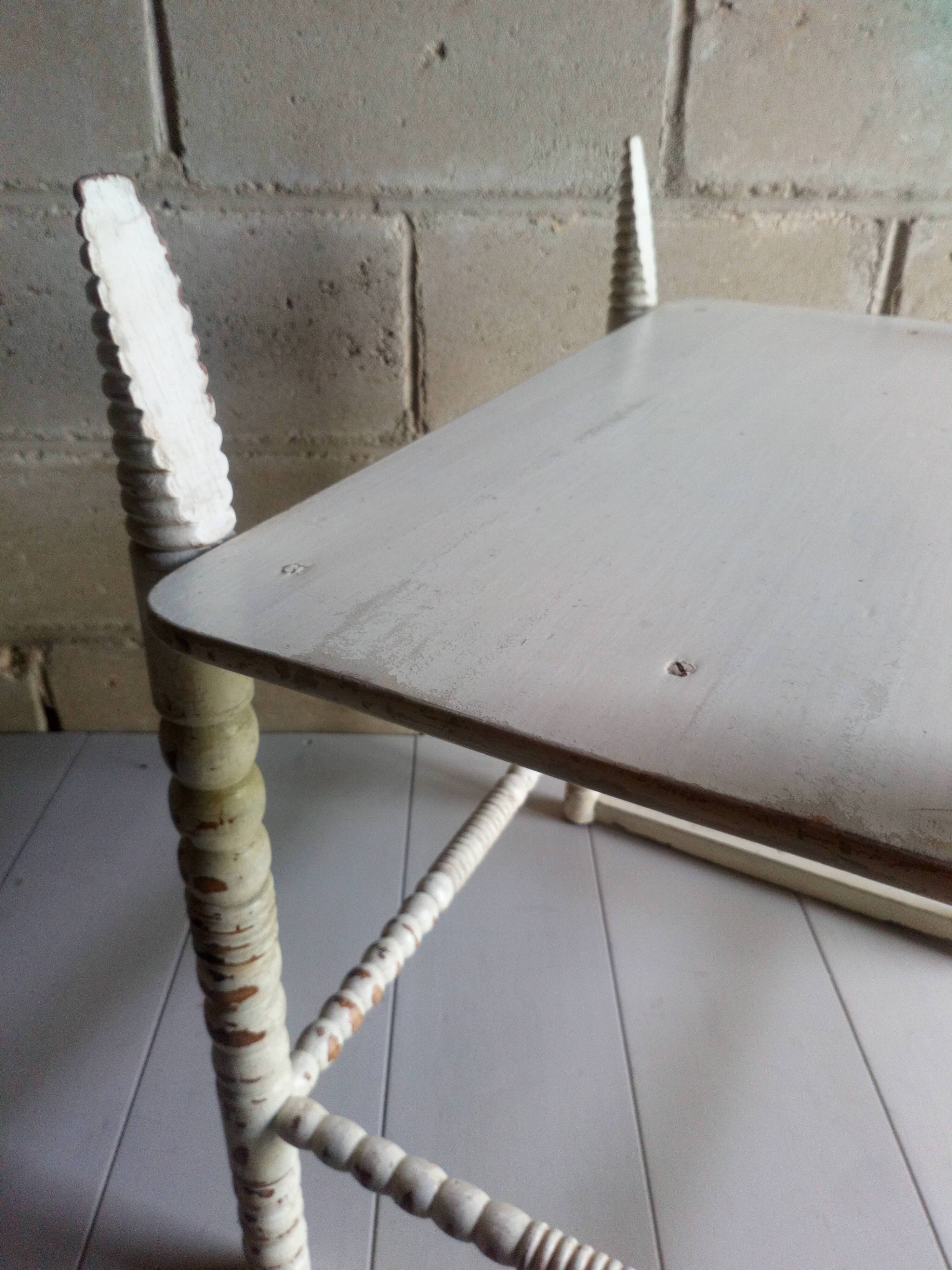 Old wooden sofa-bedside tip turned