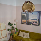 Camel lamp woven to hang