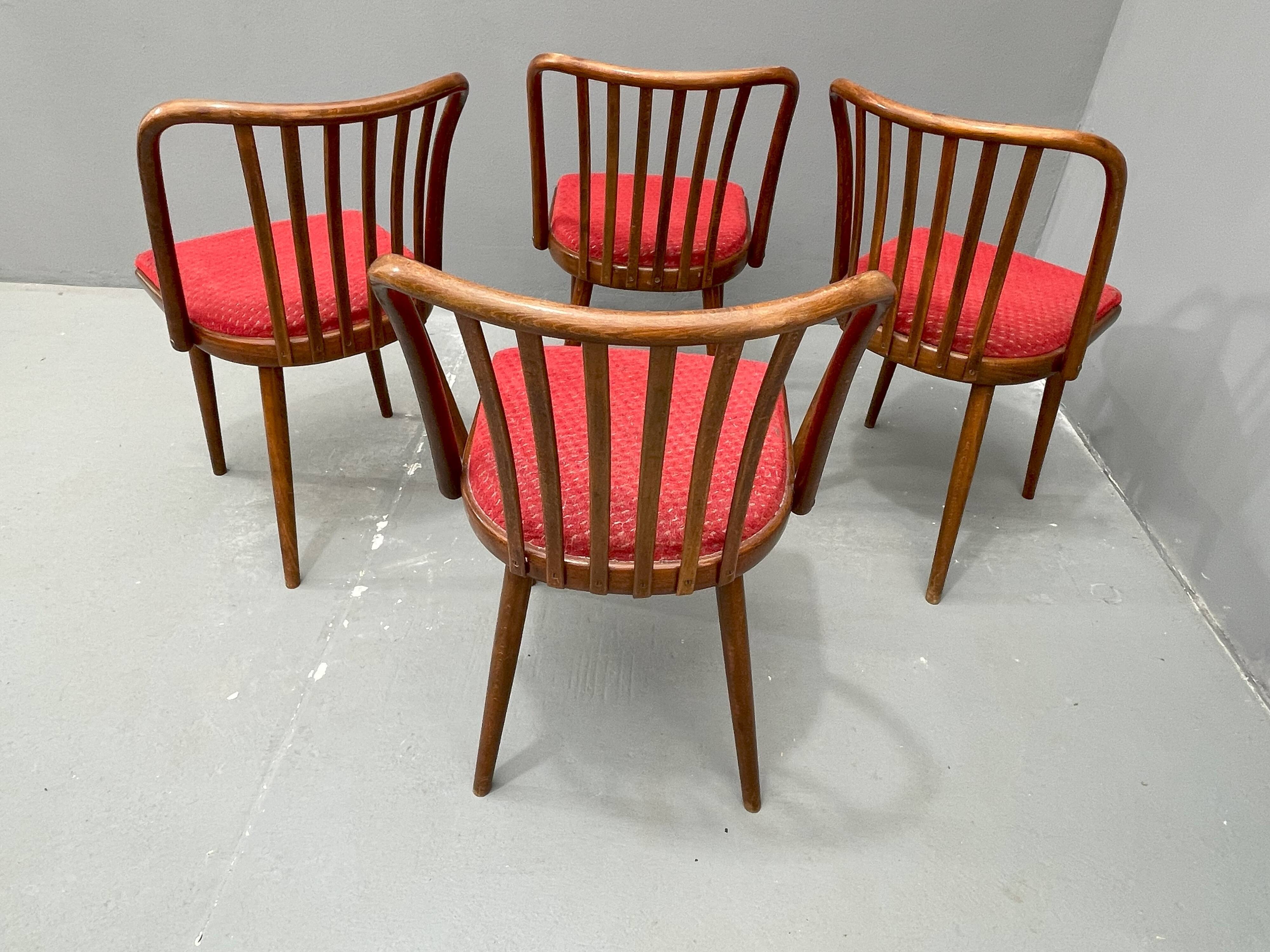 Antonín Šuman – ensemble de chaises des années 1960, Tchécoslovaquie