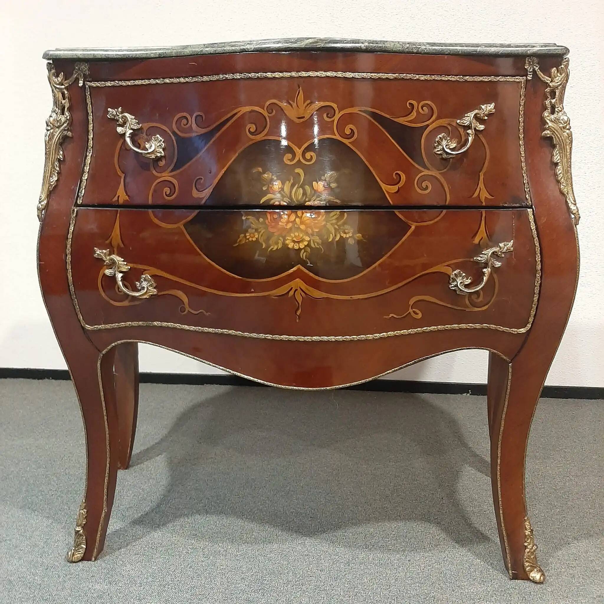 French-style bombé commode in the Louis XV style