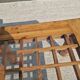 Vintage modernist coffee table in pine.