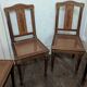 Set of 6 Louis XVI chairs in marquetry wood and caning.