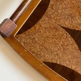 Plateau marqueterie en bois vintage - art déco