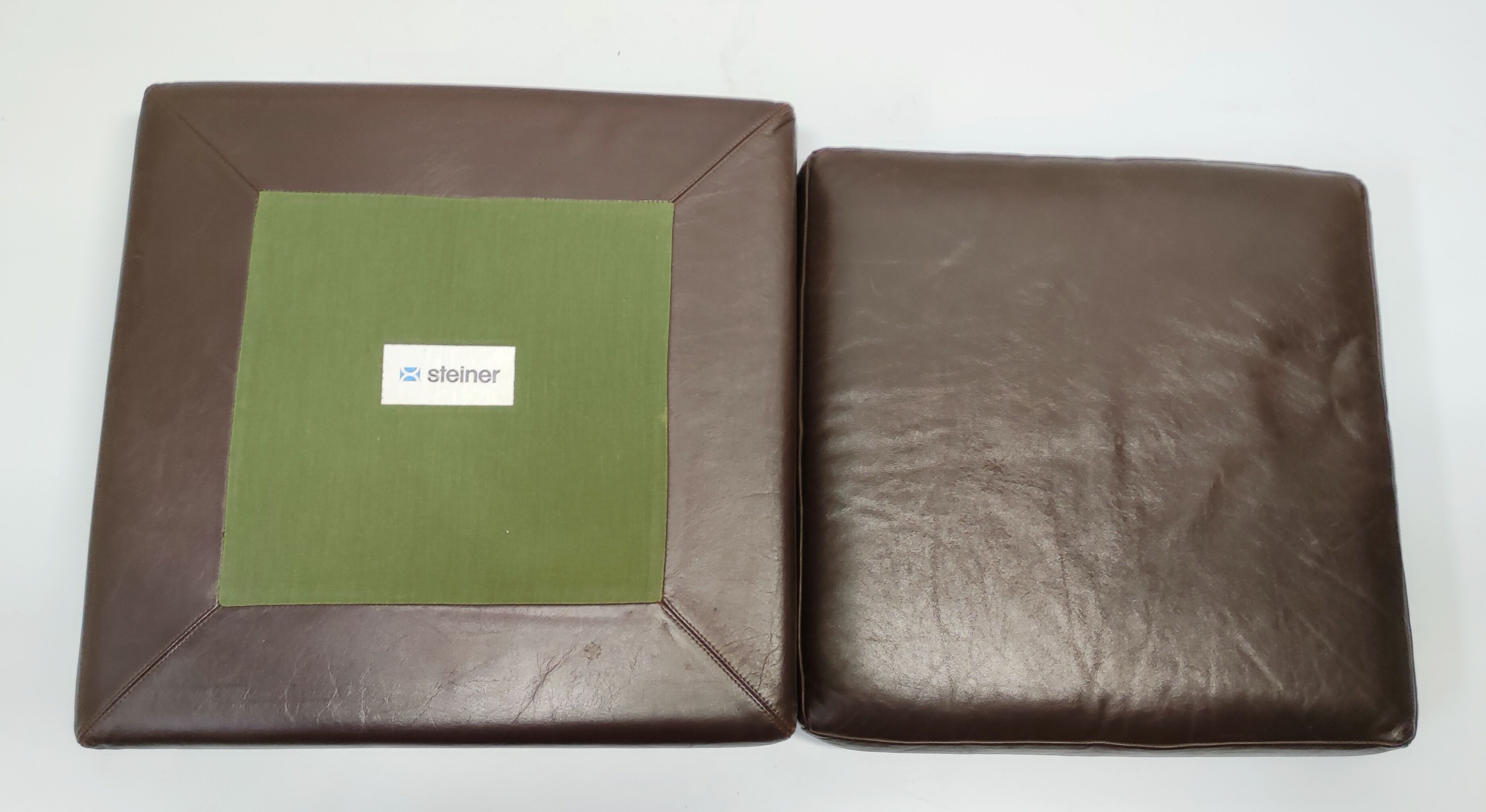 Steiner leather pouf foot rests in year 80