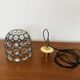 Iron ring design glass pendant lamp by Glashütte Limburg