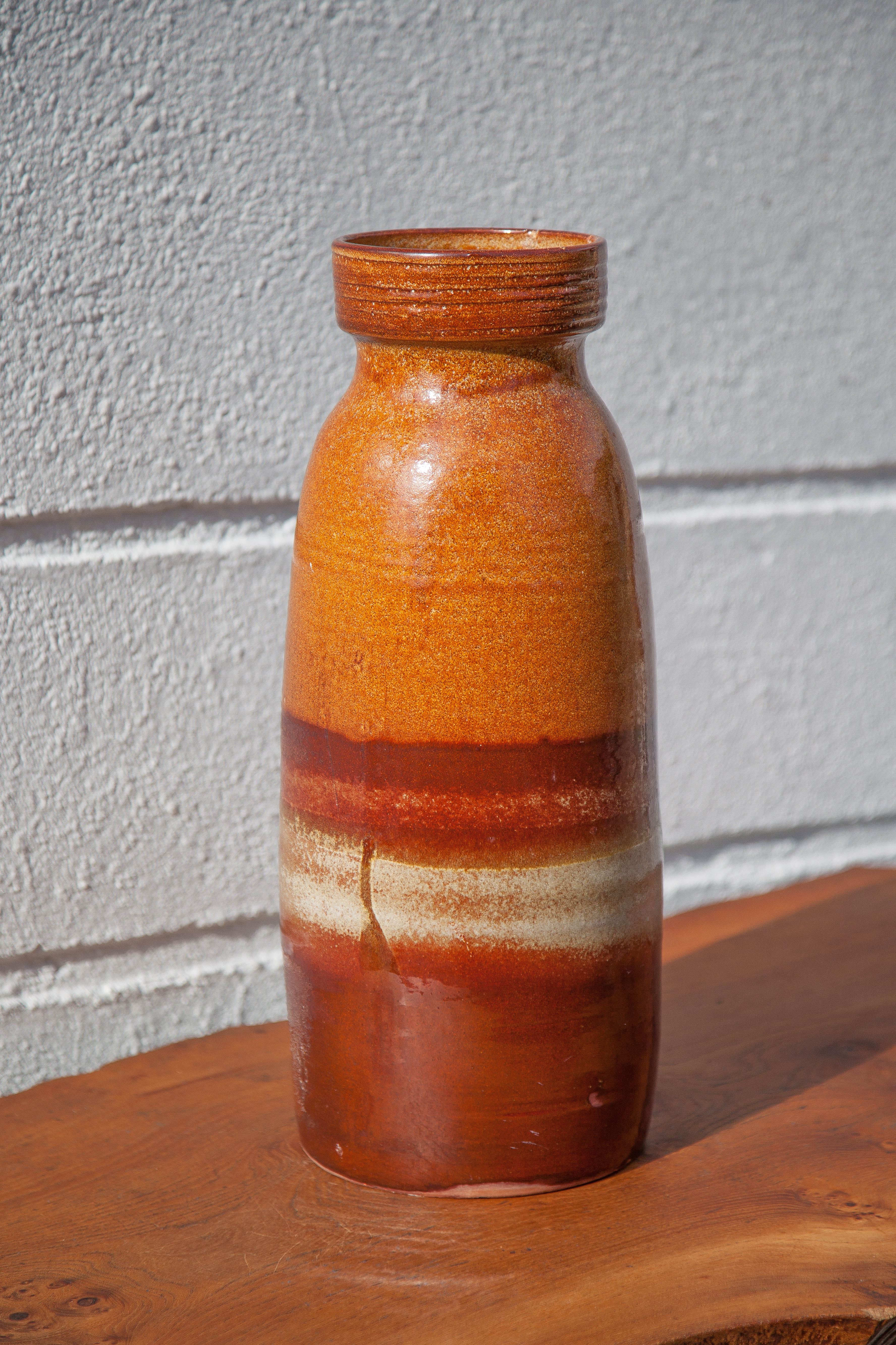 Large ceramic vase, made in Romania, decorative vase, floor vase, flower pot, collection, 70'