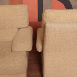 Danish Set of Armchairs Soft Cuschion Comfortable Wool Upholstery