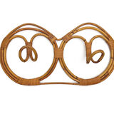 Wall-mounted reed and wicker coat rack by franco albini and franca helg for vittorio bonacina 1958