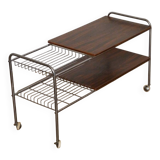 Rosewood and chrome side table, 1970s