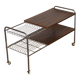 Meuble d'appoint en palissandre et chrome 1970