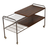 Meuble d'appoint en palissandre et chrome 1970
