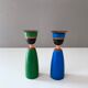 2 vintage candle holder DDR wooden figures, christmas decoration