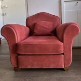 Fauteuil en cuir taurillon nubuck