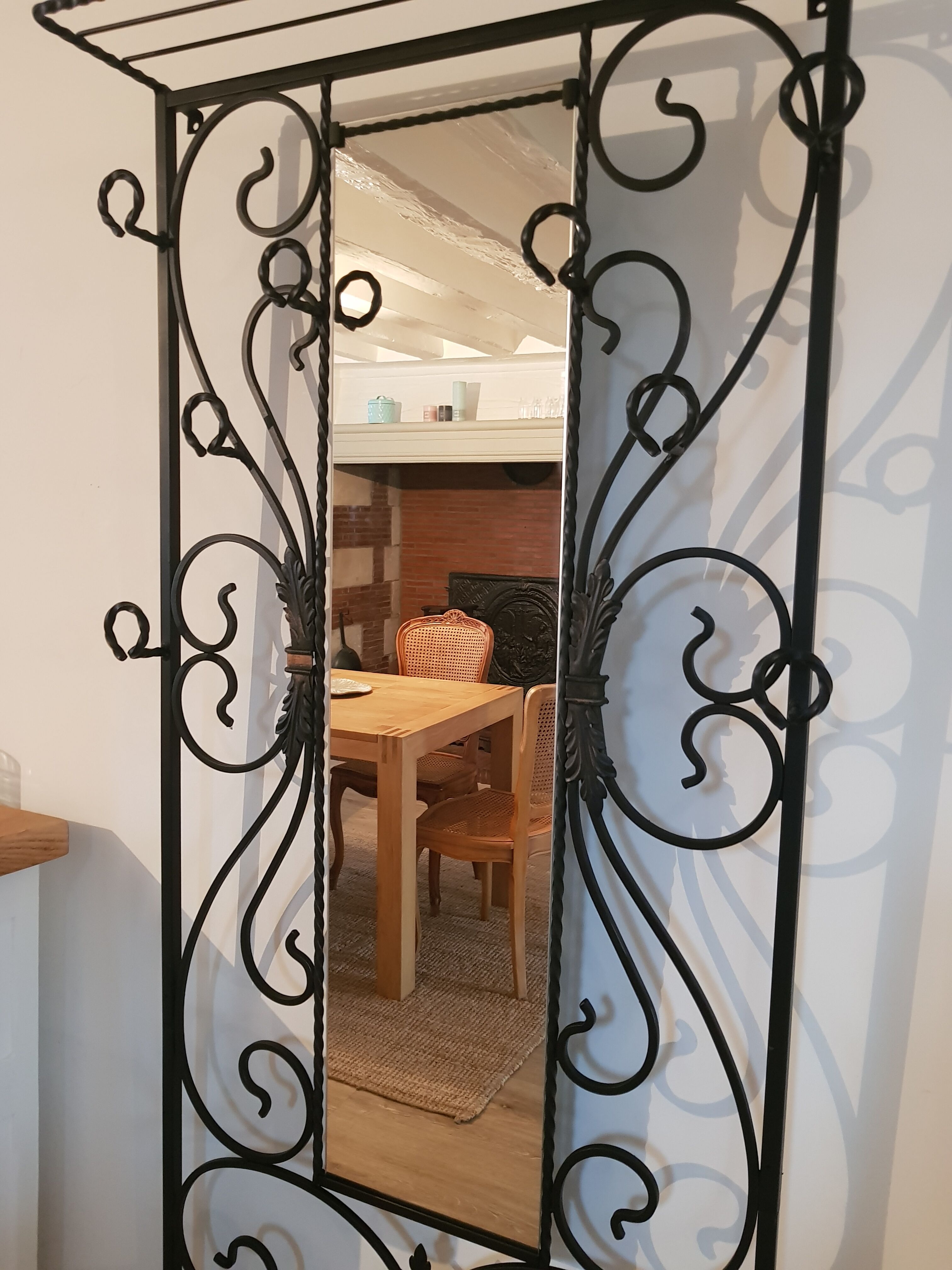Vestiaire en fer forgé  noir