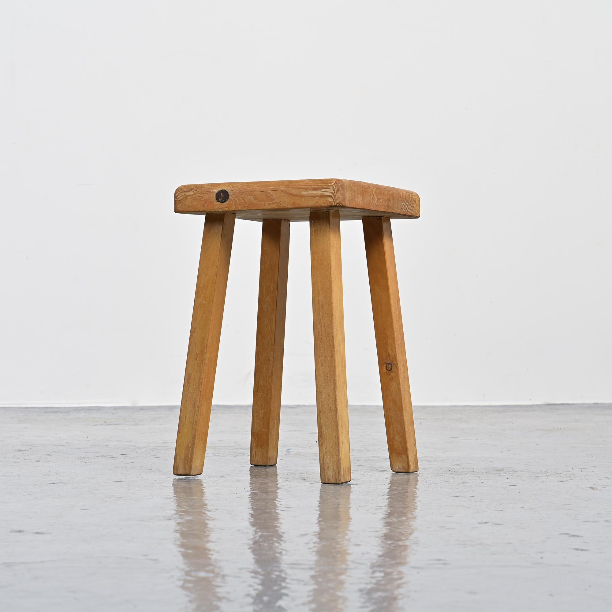 Tabouret vintage par Charlotte Perriand, Les Arcs, France