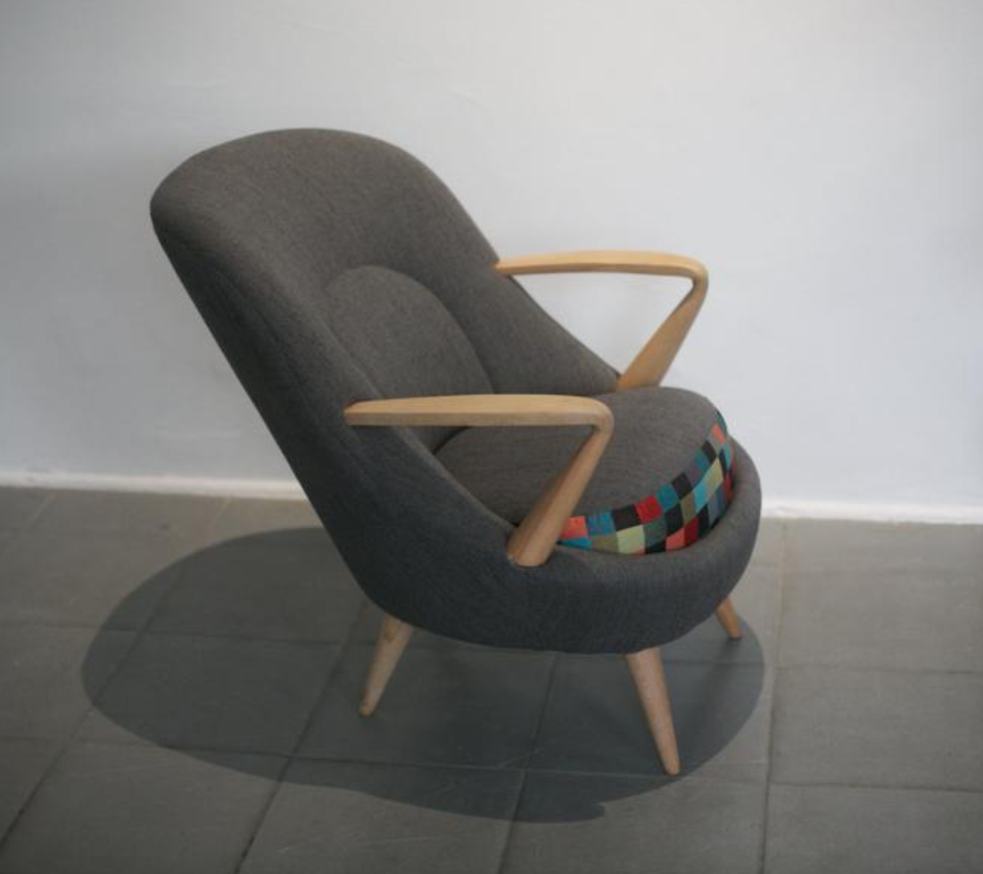 Vintage polish "345" armchair from mid-century, 1958