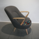 Vintage polish "345" armchair from mid-century, 1958