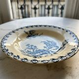 Gien plate with thistle pattern