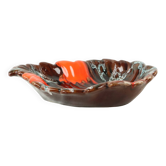 Coupe à fruits vintage en forme de feuille Vallauris France