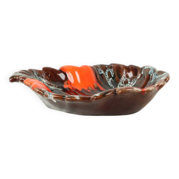 Vintage Fruit Bowl in the Shape of a Leaf Vallauris France