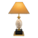 Lampe oeuf d'autruche en travertin