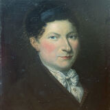 Painting "Portrait of a nobleman with a bow tie" XIX° HST (for restoration)