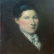 Painting "Portrait of a nobleman with a bow tie" XIX° HST (for restoration)