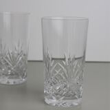 Set of 5 chiseled crystal glasses