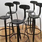 Set of 5 Nicolle workshop stools
