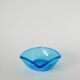Blue colored glass pocket, in the style of Murano, 1970