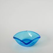 Blue colored glass pocket, in the style of Murano, 1970