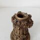 Vintage candlestick Gargoyles studio in golden resin