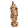 Statue religieuse figurant la Sainte Vierge en bois doré et polychrome vers 1650-1680