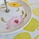 Digoin vintage serving plate cake stand, marguerite model, hand painted