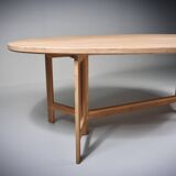Table à manger en pin cérusé. Ollé Pira. Suède années 1960