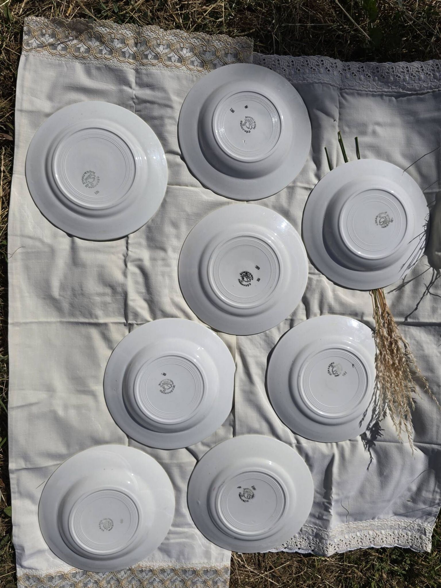 Lot of 10 deep and flat plates Ceranord St Amand model Roubaix +2