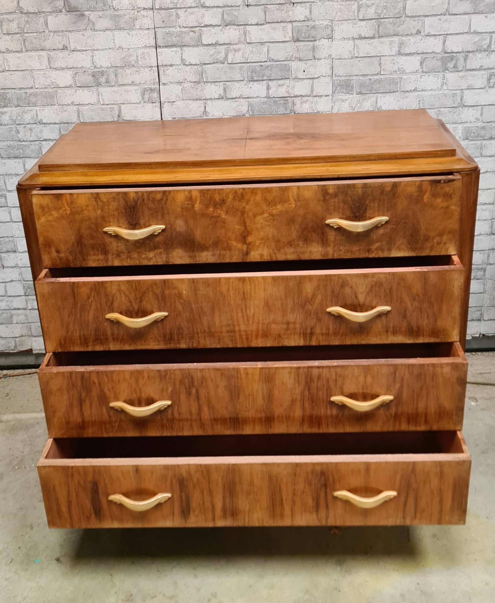 Chest of drawers veneer furniture with drawer art deco 1925 to 40