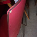 lot of 5 chairs 1950 1960 red feet compass