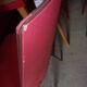 lot of 5 chairs 1950 1960 red feet compass