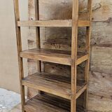 Ancien rack - étagère d'atelier en teck birman