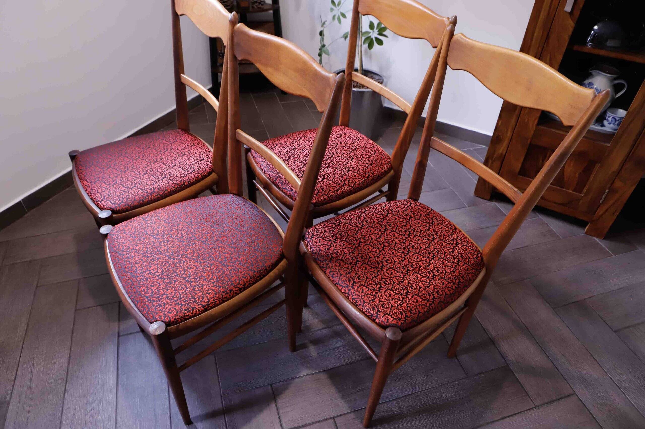 Set of retro dining chairs – Dřevotvar Jablonné nad Orlicí