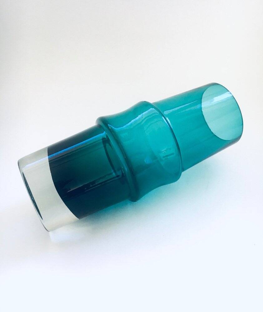 Extra Large Mid-Century Scandinavian Green Glass Vase by Tamara Aladin for Riihimaki, 1960s