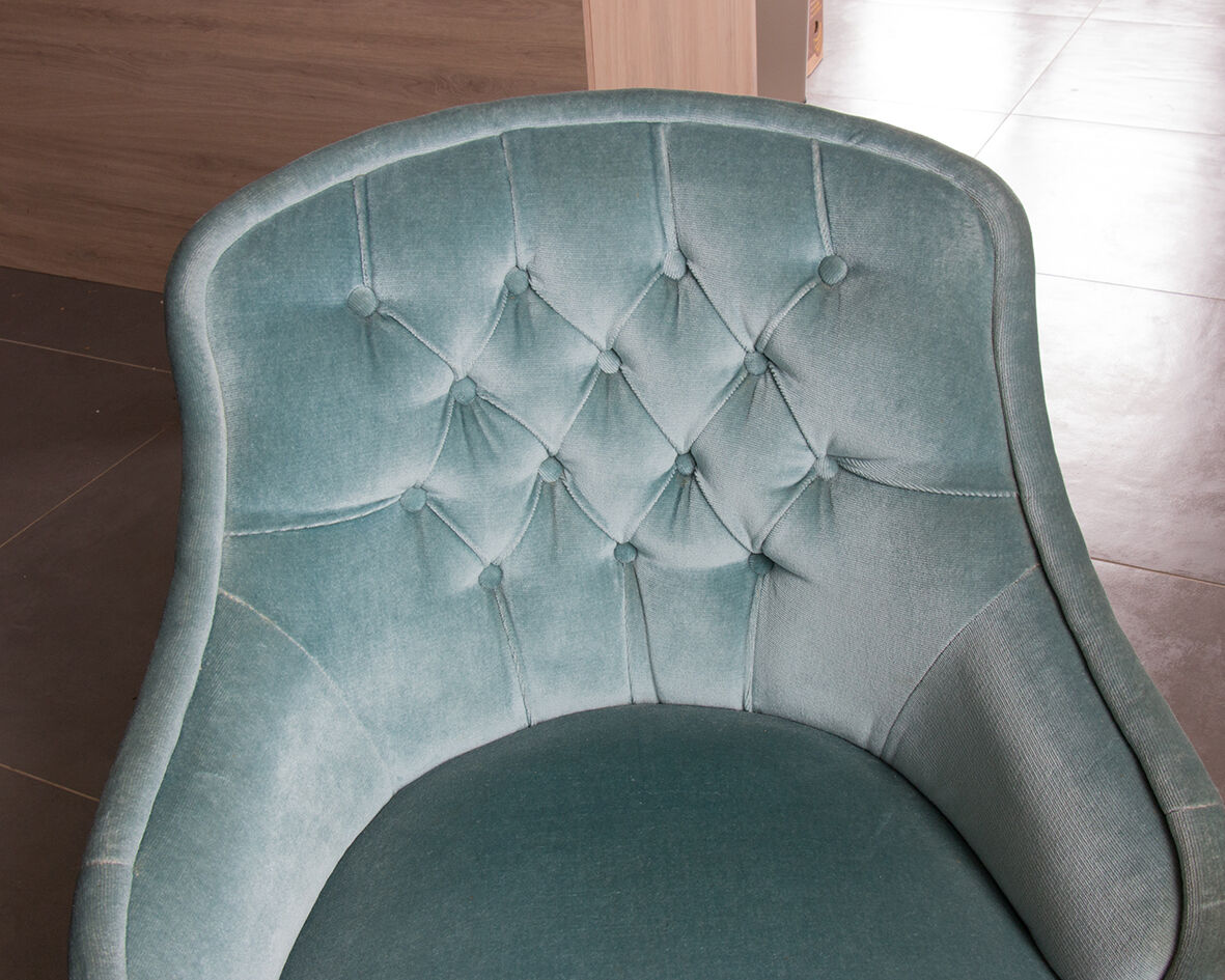 Grey blue toad armchair