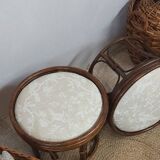 Rattan pouf
