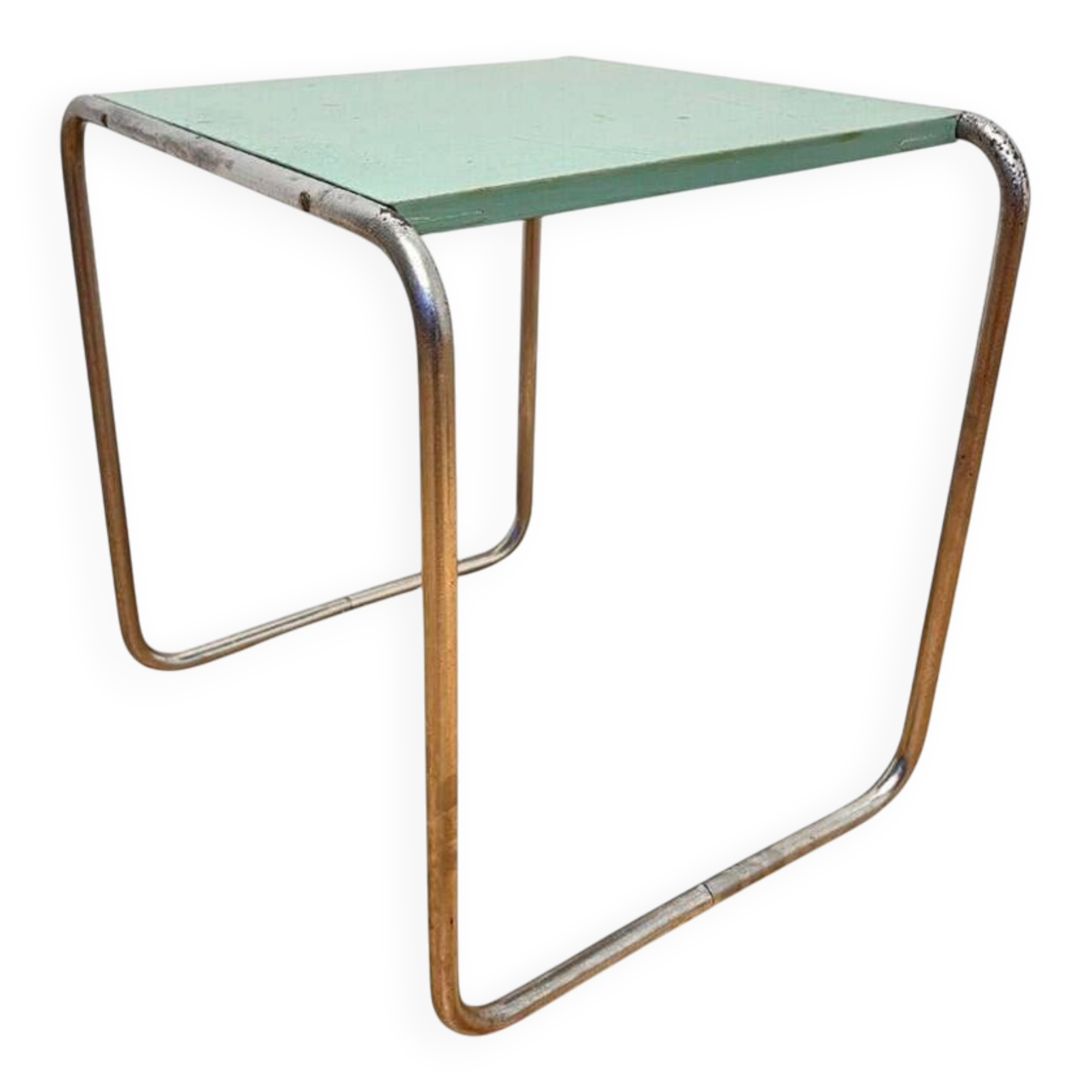 Rare Bauhaus chrome Nesting Table B9, Marcel Breuer-1930s