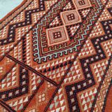 Hand-woven margoum rug in natural wool