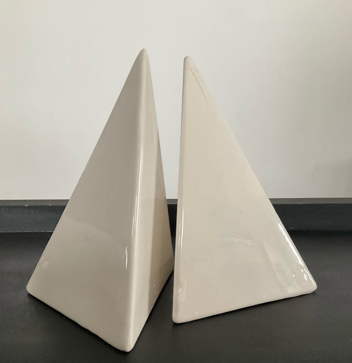 Pair of vintage ceramic bookends 70s