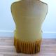 Mustard velvet toad armchair