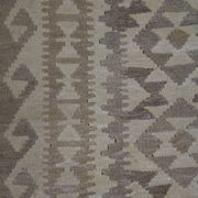 Khaki Brown Kilim Rug, Afghan Wool Flatweave, Handmade Geometric Tribal Rug
