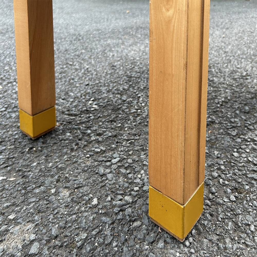 Bedside table, end table, blond wood, 80s